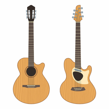 Acoustic guitarsのイラスト素材