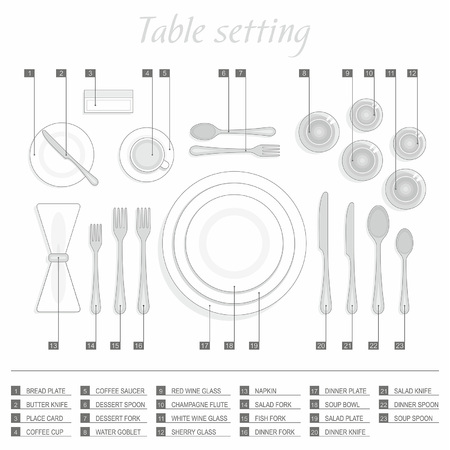 Table settingのイラスト素材