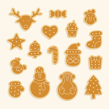 Gingerbread setのイラスト素材