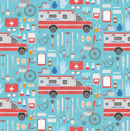 Medical seamless patternのイラスト素材