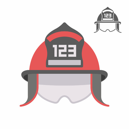 firefighter helmetのイラスト素材