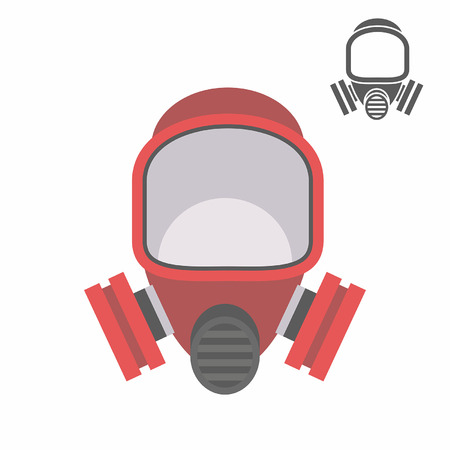 gas mask flat iconのイラスト素材