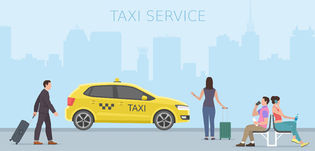 Taxi serviceのイラスト素材