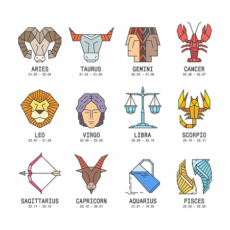 Zodiac signsのイラスト素材