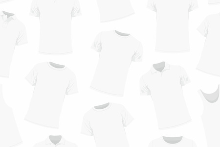 Seamless pattern of white t-shirts vector illustration.のイラスト素材