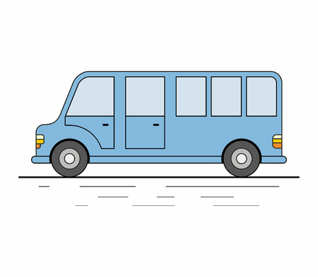 Big tourist bus on white backgroundのイラスト素材