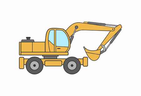 Excavator icon vectorのイラスト素材
