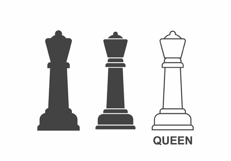 Chess QUEEN iconのイラスト素材