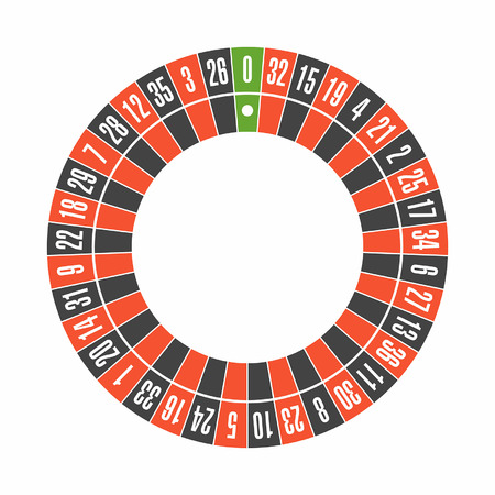 European roulette wheel. Top viewのイラスト素材
