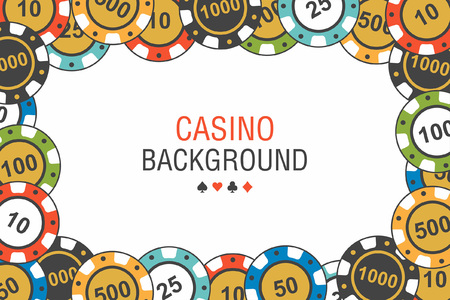 Background casino chips. top viewのイラスト素材