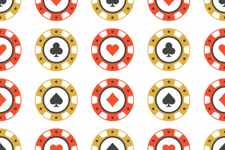 Casino Chips seamless pattern. top viewのイラスト素材