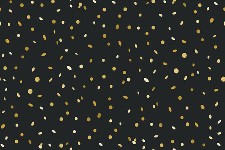 Seamless pattern of Golden confetti isolated on black backgroundのイラスト素材