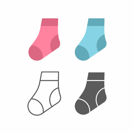 Baby socks icon. isolated on white backgroundのイラスト素材