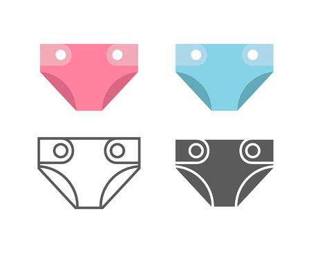 Diapers icon. isolated on white backgroundのイラスト素材