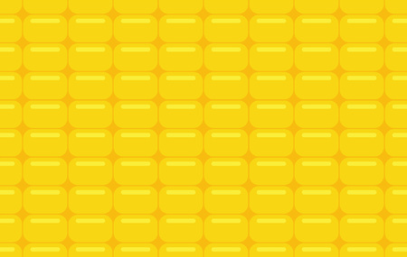 Seamless pattern with corn texture, patterned yellow background, flat styleのイラスト素材