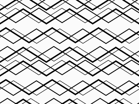 Abstract geometric pattern with lines. Monochrome ornament. isolated on white backgroundのイラスト素材