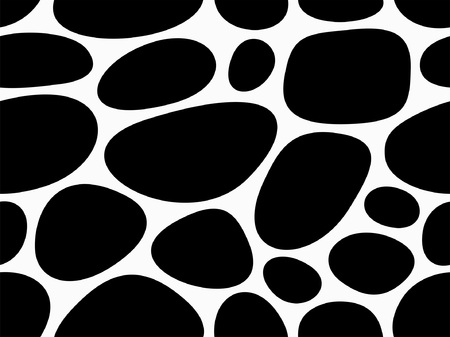 Abstract geometric pattern with decorative stones. Monochrome ornament. isolated on white backgroundのイラスト素材