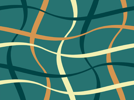 Abstract geometric pattern with figures of wavy lines. Colorful ornament. isolated on blue backgroundのイラスト素材