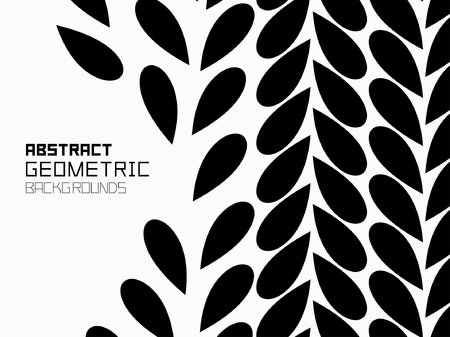 Abstract geometric background with drops. Monochrome ornament. isolated on white backgroundのイラスト素材