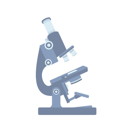 Microscope. Flat style. isolated on white backgroundのイラスト素材