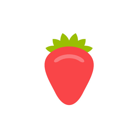Strawberry. flat style. isolated on white backgroundのイラスト素材