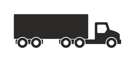 Tow truck icon, Monochrome style. isolated on white backgroundのイラスト素材