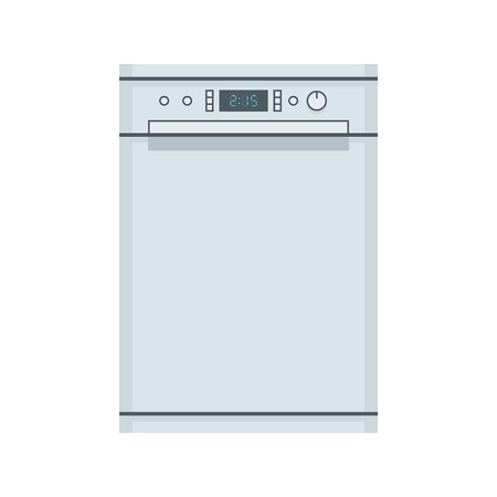 Dishwasher. flat style. isolated on white backgroundのイラスト素材