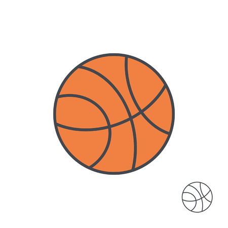 Basketball ball. line style. isolated on white backgroundのイラスト素材