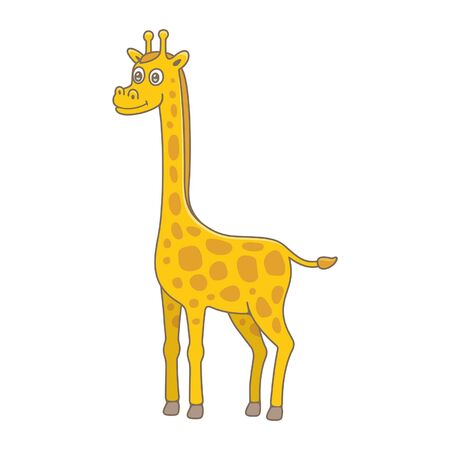 Baby Giraffe. isolated on white backgroundのイラスト素材