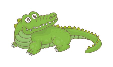 Crocodile. isolated on white backgroundのイラスト素材