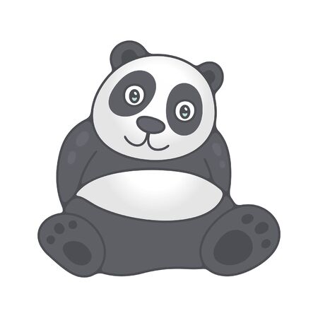Panda. isolated on white backgroundのイラスト素材