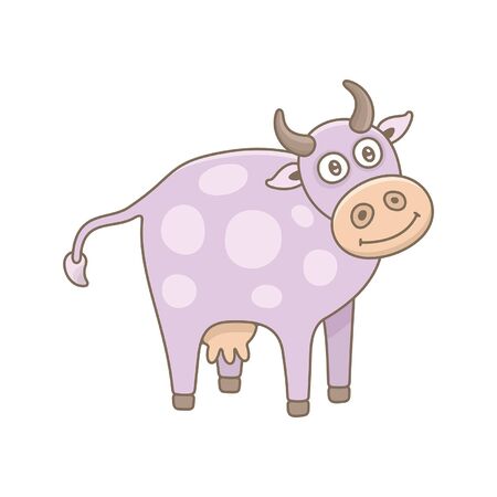 Cow. isolated on white backgroundのイラスト素材