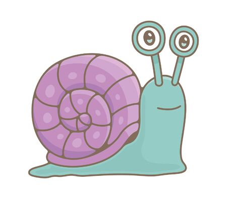 Snail. isolated on white backgroundのイラスト素材