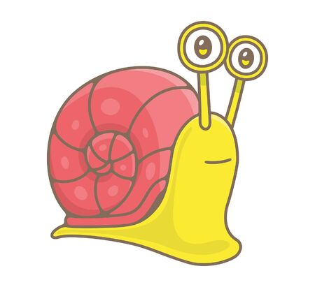 Snail. isolated on white backgroundのイラスト素材