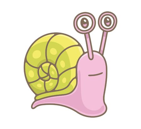 Snail. isolated on white backgroundのイラスト素材