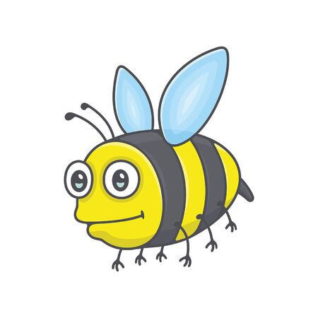 Bee. isolated on white backgroundのイラスト素材