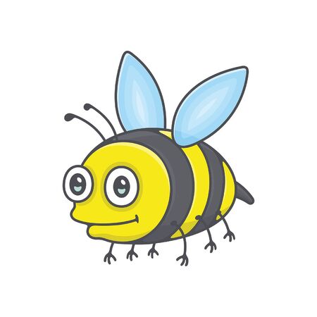 Bee. isolated on white backgroundのイラスト素材