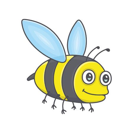 Bee. isolated on white backgroundのイラスト素材