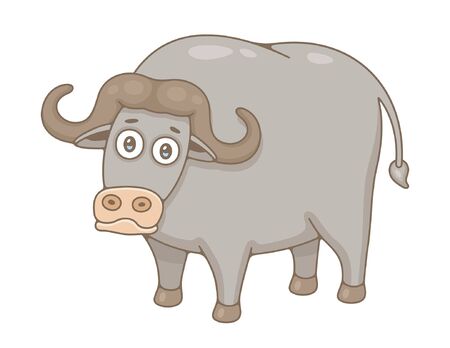 Buffalo. isolated on white backgroundのイラスト素材