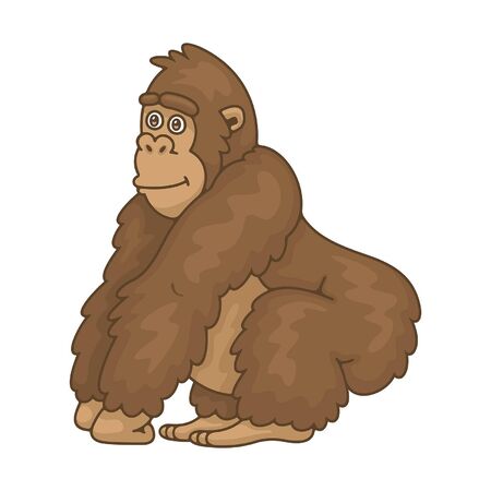 Gorilla. isolated on white backgroundのイラスト素材