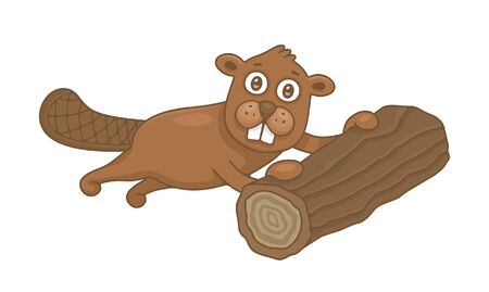 Beaver. isolated on white backgroundのイラスト素材