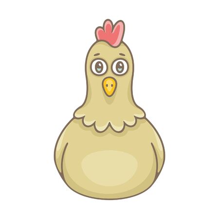 Hen. isolated on white backgroundのイラスト素材