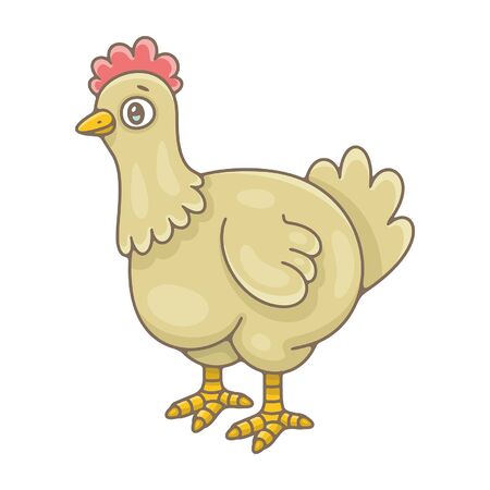 Hen. isolated on white backgroundのイラスト素材