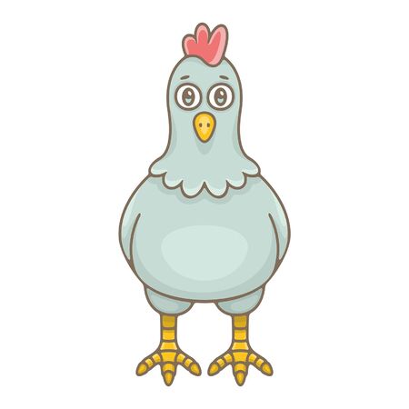 Hen. isolated on white backgroundのイラスト素材