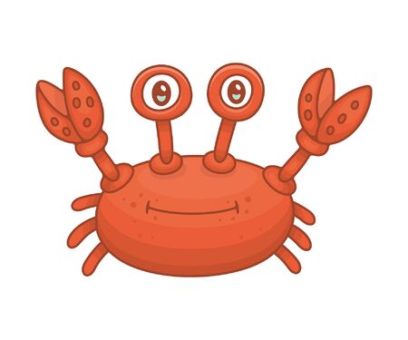 Crab. isolated on white backgroundのイラスト素材