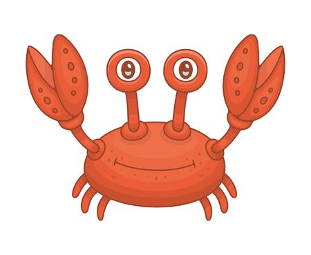 Crab. isolated on white backgroundのイラスト素材