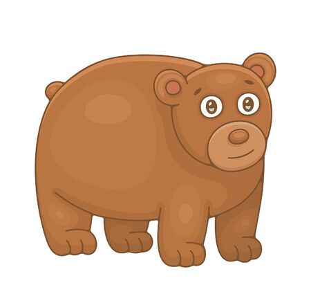 Brown Bear. isolated on white backgroundのイラスト素材