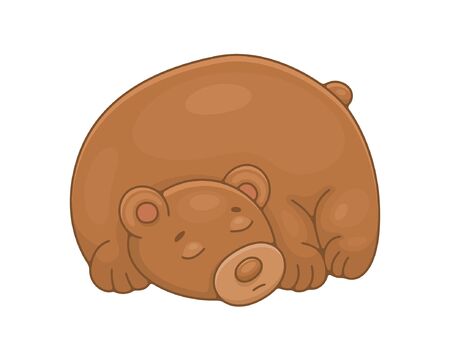 Brown Bear. isolated on white backgroundのイラスト素材