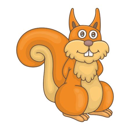 Squirrel. isolated on white backgroundのイラスト素材