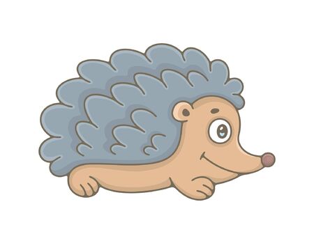 Hedgehog. isolated on white backgroundのイラスト素材